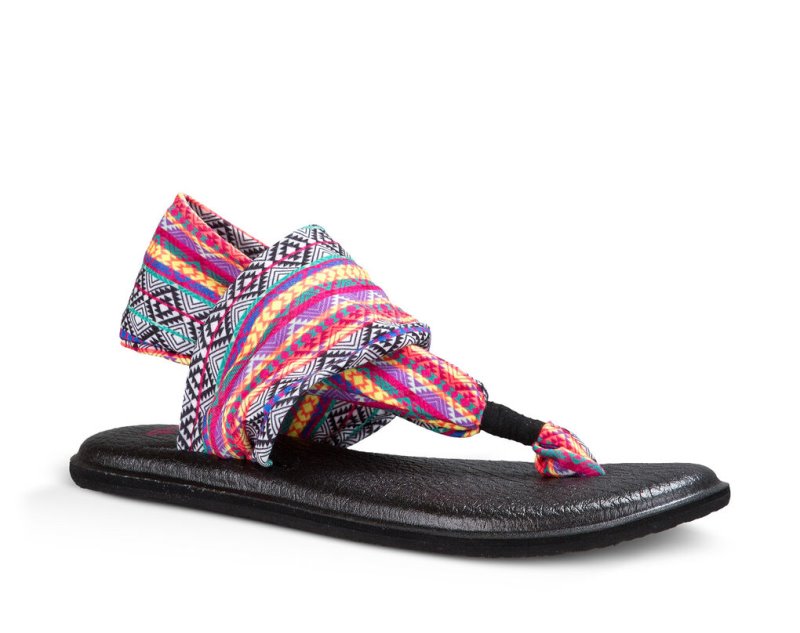 Sanuk Yoga Sling 2 Prints Women's Flip Flops Multicolor Stripes | Canada 29PJJ